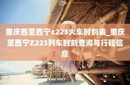 重庆西至西宁z223火车时刻表_重庆至西宁Z223列车时刻查询与行程信息