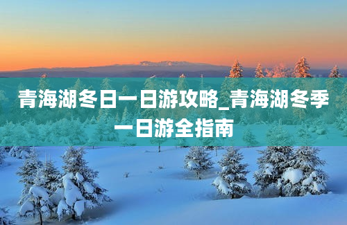 青海湖冬日一日游攻略_青海湖冬季一日游全指南