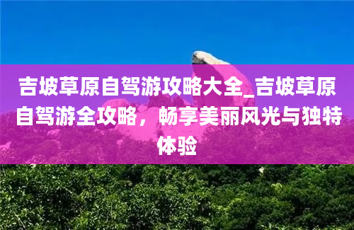 吉坡草原自驾游攻略大全_吉坡草原自驾游全攻略，畅享美丽风光与独特体验