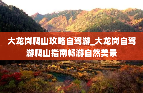 大龙岗爬山攻略自驾游_大龙岗自驾游爬山指南畅游自然美景