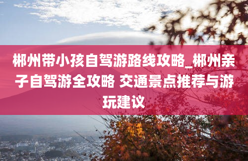 郴州带小孩自驾游路线攻略_郴州亲子自驾游全攻略 交通景点推荐与游玩建议