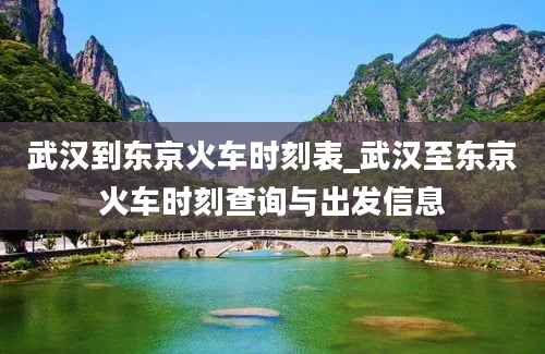 武汉到东京火车时刻表_武汉至东京火车时刻查询与出发信息