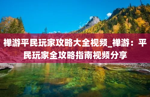 禅游平民玩家攻略大全视频_禅游：平民玩家全攻略指南视频分享