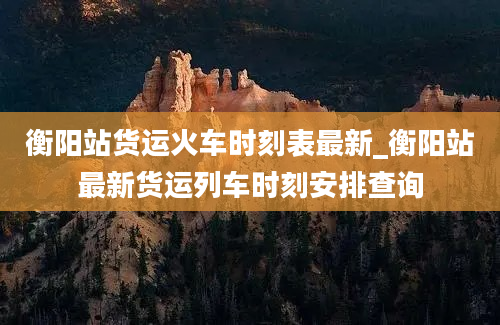 衡阳站货运火车时刻表最新_衡阳站最新货运列车时刻安排查询