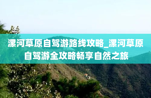 漯河草原自驾游路线攻略_漯河草原自驾游全攻略畅享自然之旅