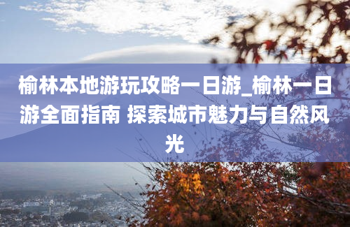 榆林本地游玩攻略一日游_榆林一日游全面指南 探索城市魅力与自然风光