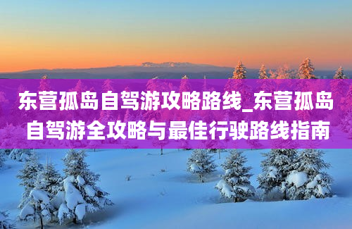 东营孤岛自驾游攻略路线_东营孤岛自驾游全攻略与最佳行驶路线指南