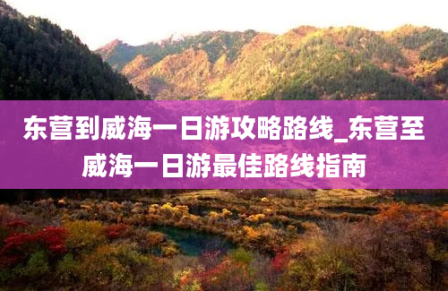 东营到威海一日游攻略路线_东营至威海一日游最佳路线指南