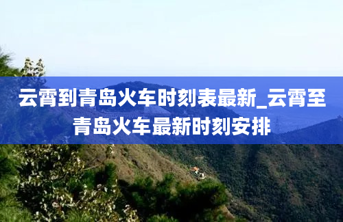 云霄到青岛火车时刻表最新_云霄至青岛火车最新时刻安排