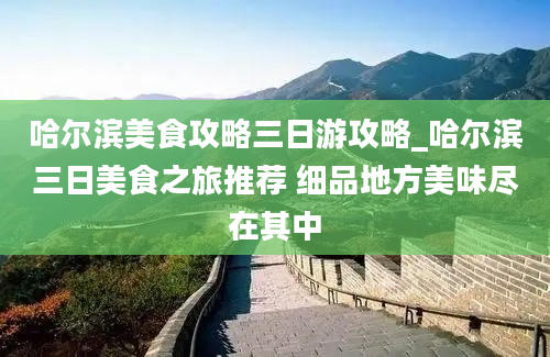 哈尔滨美食攻略三日游攻略_哈尔滨三日美食之旅推荐 细品地方美味尽在其中