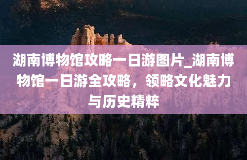 湖南博物馆攻略一日游图片_湖南博物馆一日游全攻略，领略文化魅力与历史精粹