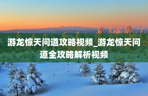 游龙惊天问道攻略视频_游龙惊天问道全攻略解析视频