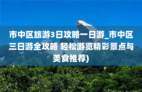 市中区旅游3日攻略一日游_市中区三日游全攻略 轻松游览精彩景点与美食推荐)