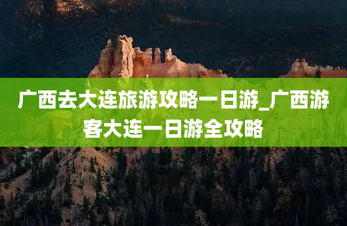 广西去大连旅游攻略一日游_广西游客大连一日游全攻略