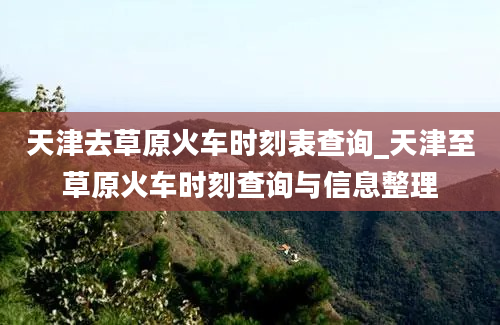 天津去草原火车时刻表查询_天津至草原火车时刻查询与信息整理