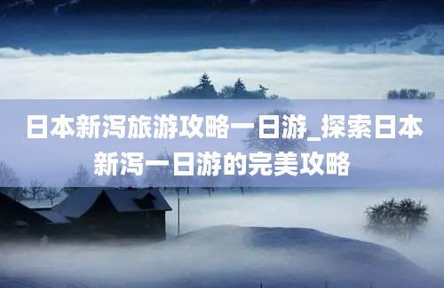 日本新泻旅游攻略一日游_探索日本新泻一日游的完美攻略