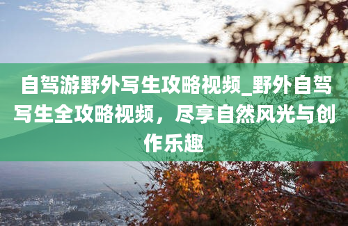 自驾游野外写生攻略视频_野外自驾写生全攻略视频，尽享自然风光与创作乐趣