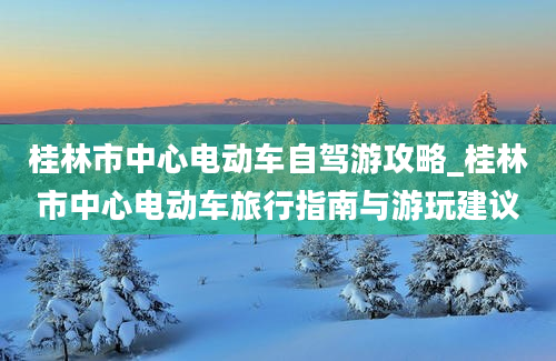 桂林市中心电动车自驾游攻略_桂林市中心电动车旅行指南与游玩建议