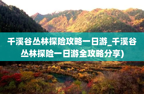 千溪谷丛林探险攻略一日游_千溪谷丛林探险一日游全攻略分享)