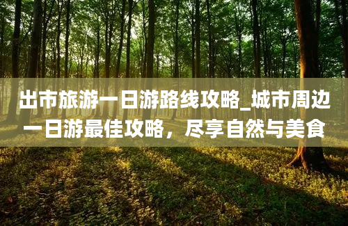 出市旅游一日游路线攻略_城市周边一日游最佳攻略，尽享自然与美食