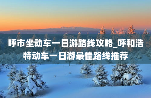 呼市坐动车一日游路线攻略_呼和浩特动车一日游最佳路线推荐