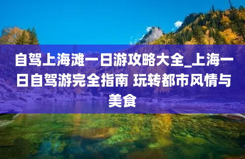 自驾上海滩一日游攻略大全_上海一日自驾游完全指南 玩转都市风情与美食