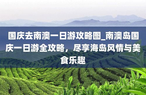 国庆去南澳一日游攻略图_南澳岛国庆一日游全攻略，尽享海岛风情与美食乐趣