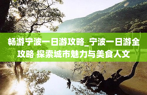 畅游宁波一日游攻略_宁波一日游全攻略 探索城市魅力与美食人文
