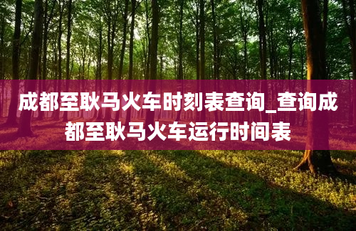 成都至耿马火车时刻表查询_查询成都至耿马火车运行时间表