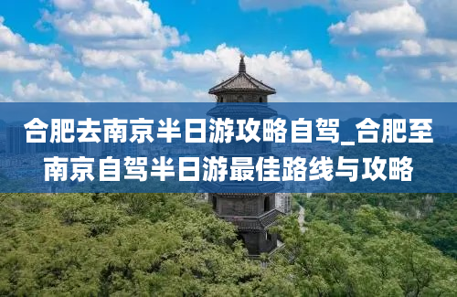 合肥去南京半日游攻略自驾_合肥至南京自驾半日游最佳路线与攻略