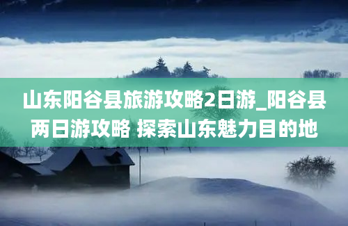 山东阳谷县旅游攻略2日游_阳谷县两日游攻略 探索山东魅力目的地