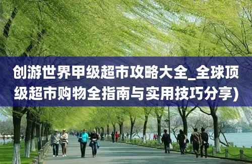 创游世界甲级超市攻略大全_全球顶级超市购物全指南与实用技巧分享)