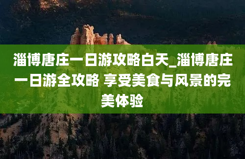 淄博唐庄一日游攻略白天_淄博唐庄一日游全攻略 享受美食与风景的完美体验