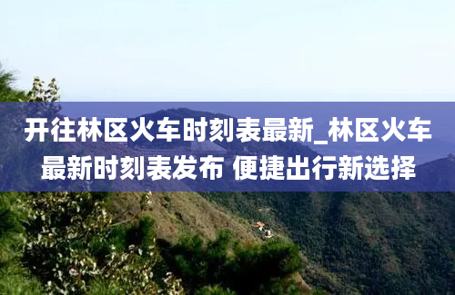 开往林区火车时刻表最新_林区火车最新时刻表发布 便捷出行新选择