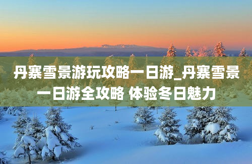 丹寨雪景游玩攻略一日游_丹寨雪景一日游全攻略 体验冬日魅力