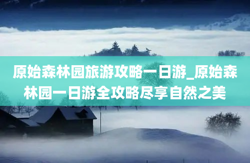 原始森林园旅游攻略一日游_原始森林园一日游全攻略尽享自然之美