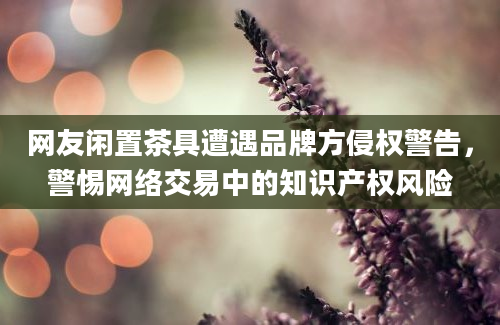 网友闲置茶具遭遇品牌方侵权警告，警惕网络交易中的知识产权风险