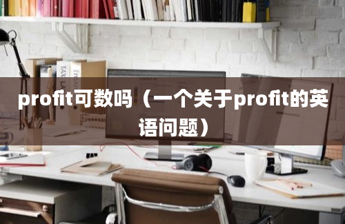 profit可数吗（一个关于profit的英语问题）