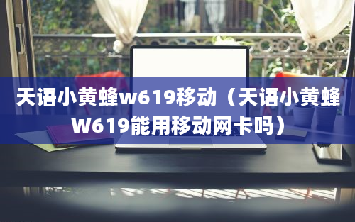 天语小黄蜂w619移动（天语小黄蜂W619能用移动网卡吗）