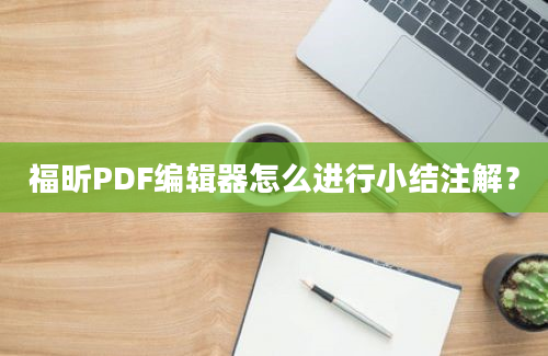 福昕PDF编辑器怎么进行小结注解？