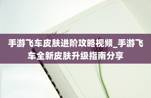 手游飞车皮肤进阶攻略视频_手游飞车全新皮肤升级指南分享