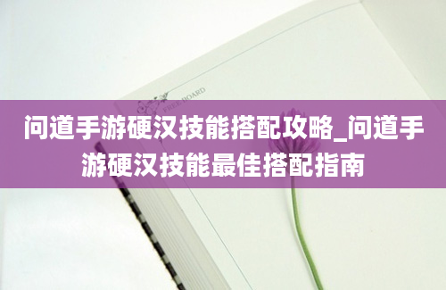 问道手游硬汉技能搭配攻略_问道手游硬汉技能最佳搭配指南