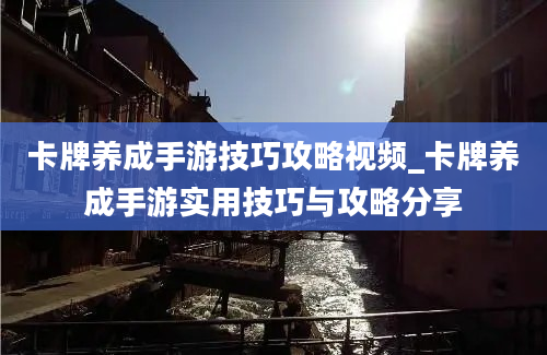 卡牌养成手游技巧攻略视频_卡牌养成手游实用技巧与攻略分享