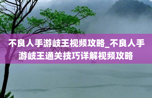 不良人手游岐王视频攻略_不良人手游岐王通关技巧详解视频攻略