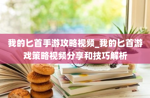 我的匕首手游攻略视频_我的匕首游戏策略视频分享和技巧解析