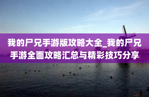 我的尸兄手游版攻略大全_我的尸兄手游全面攻略汇总与精彩技巧分享