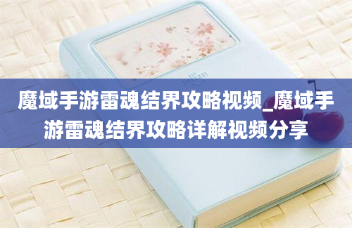 魔域手游雷魂结界攻略视频_魔域手游雷魂结界攻略详解视频分享