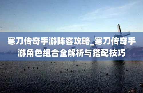 寒刀传奇手游阵容攻略_寒刀传奇手游角色组合全解析与搭配技巧