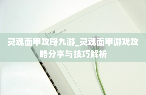 灵魂面甲攻略九游_灵魂面甲游戏攻略分享与技巧解析