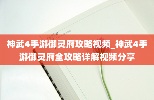 神武4手游御灵府攻略视频_神武4手游御灵府全攻略详解视频分享